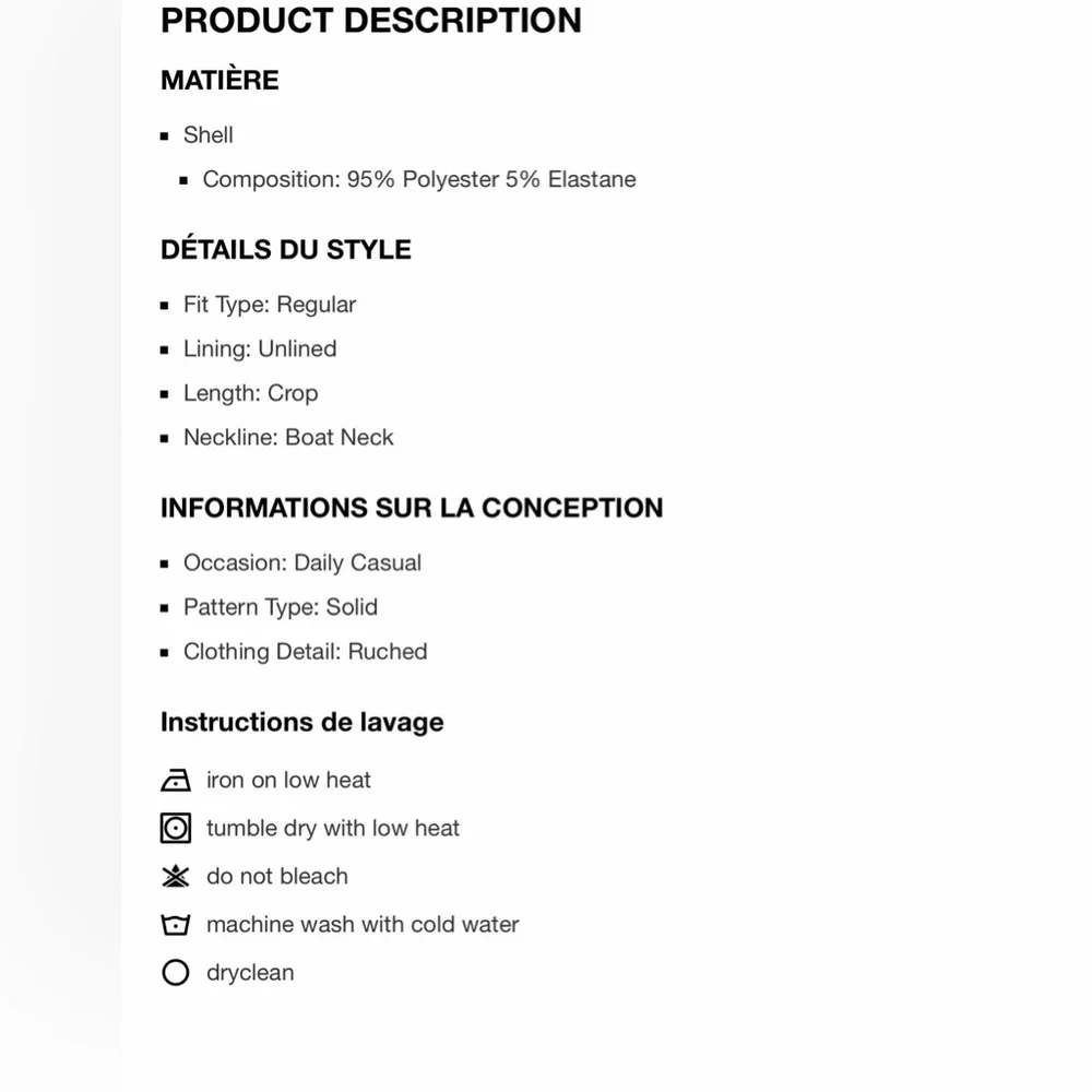 Cider VELVET BOAT NECK SOLID RUCHED LONG SLEEVE CROP TOP UY10-16 M - Picture 7 of 7